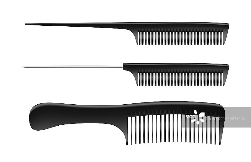 逼真美发店梳刷工具图片素材