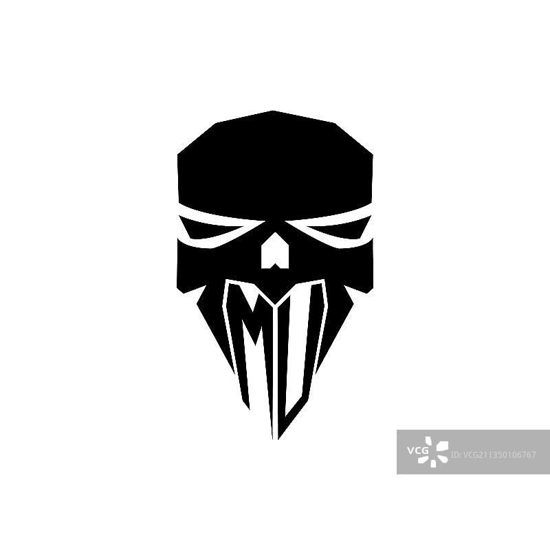 MU首字母骷髅电竞logo图片素材