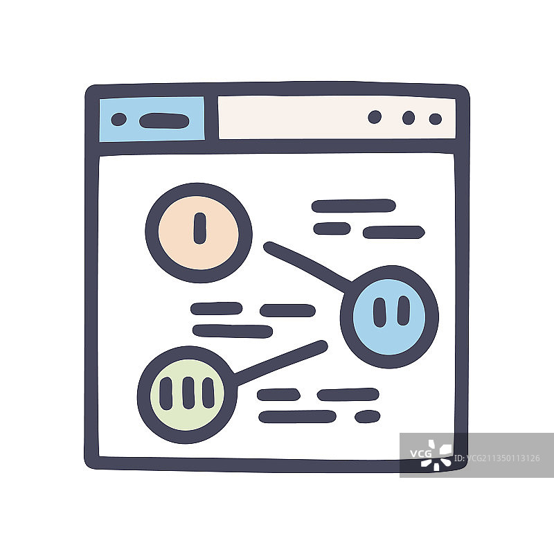 彩色涂鸦网站步骤简笔图标图片素材