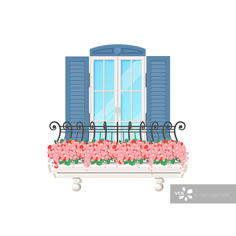 阳台房屋复古外立面建筑图标图片素材