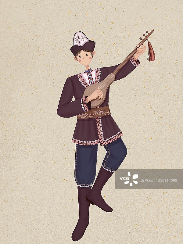 柯尔克孜族少年图片素材