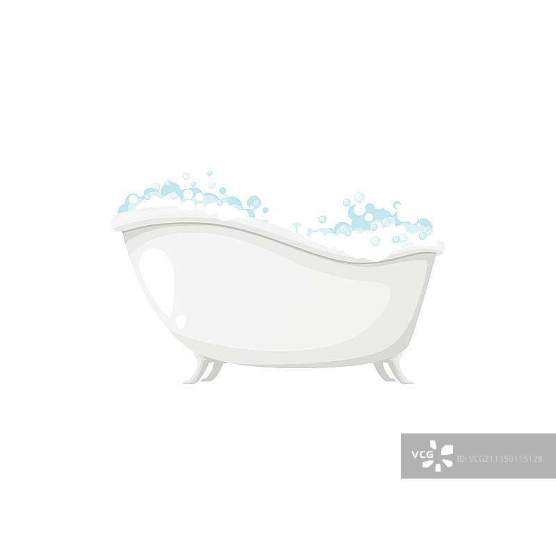 带肥皂泡的休闲水疗浴缸图片素材