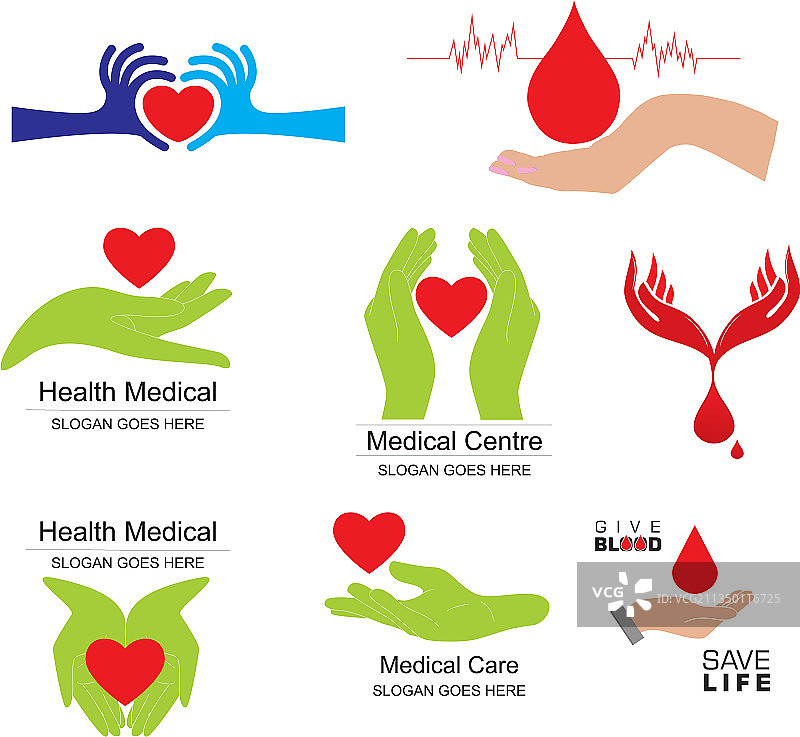 医疗健康标志设计图片素材