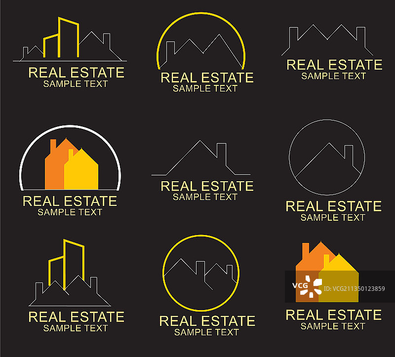 房地产公司标志设计模板图片素材