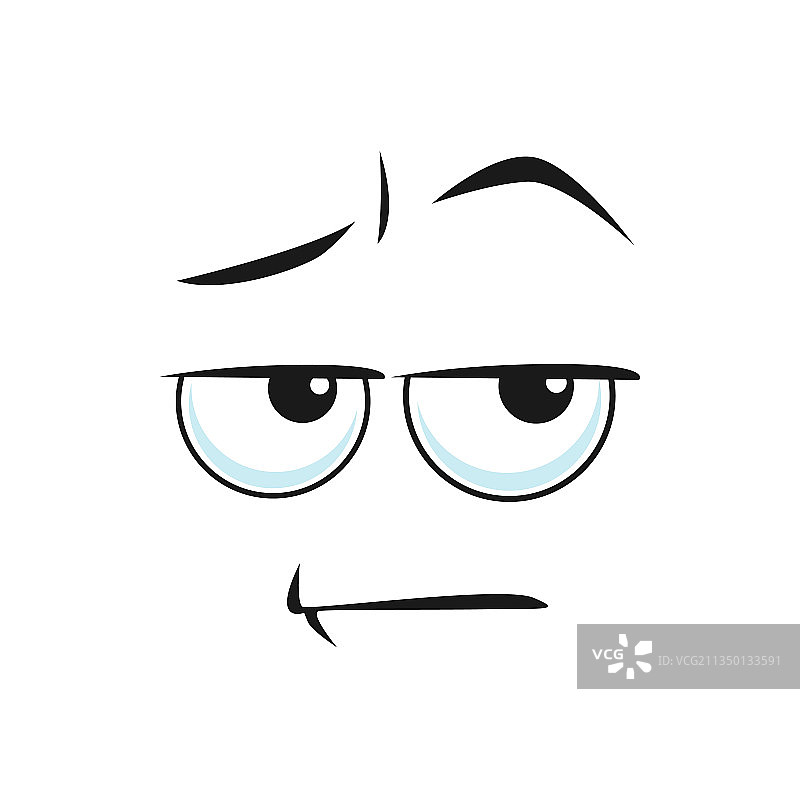 孤立的冷漠表情符号图片素材