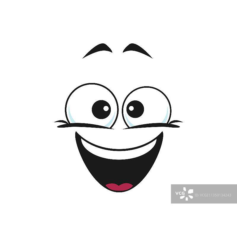 心情愉悦的满意表情符号图片素材