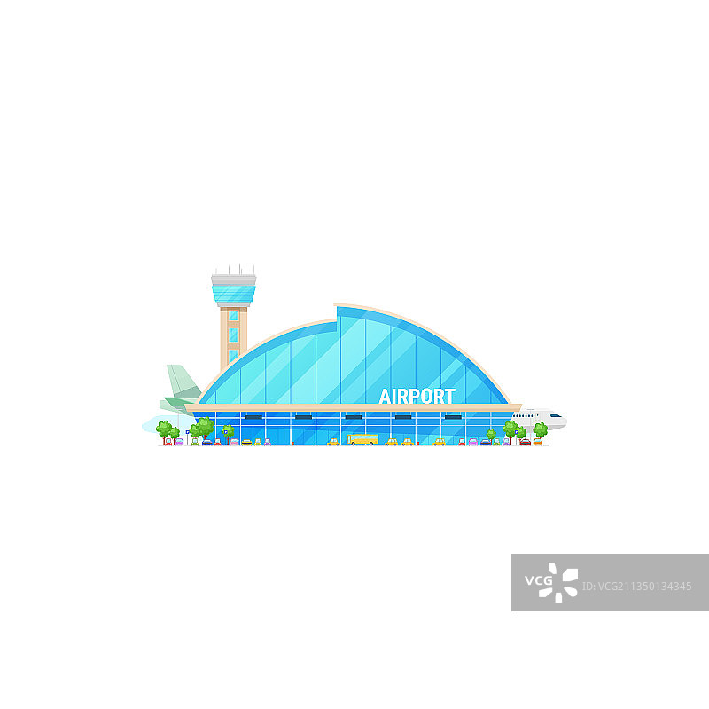 机场航站楼交通管制塔楼建筑图片素材