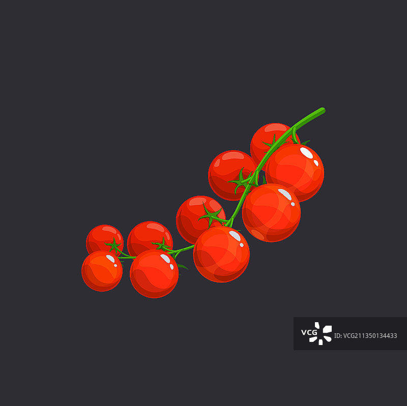 带枝樱桃番茄沙拉食材图片素材