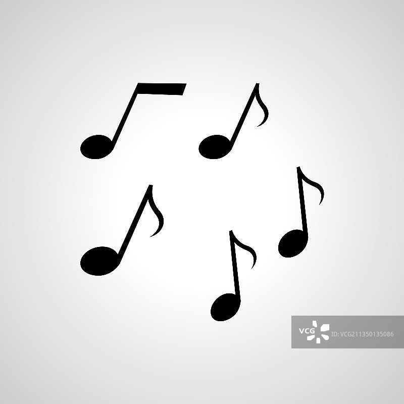 简约音符图标，音符孤立图片素材