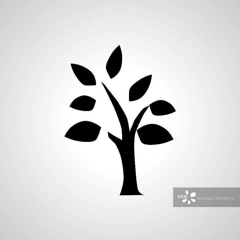 树木简约图标图片素材