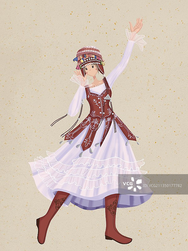 柯尔克孜族少女图片素材