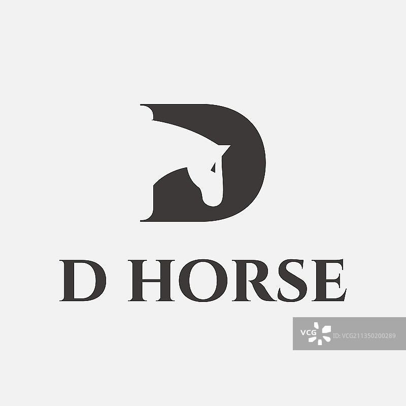 字母D马标志图片素材