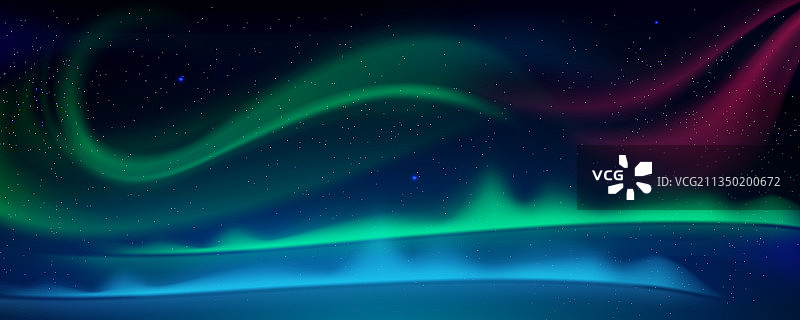 夜空中的北极光图片素材