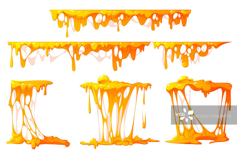 白色背景上的融化奶酪图片素材