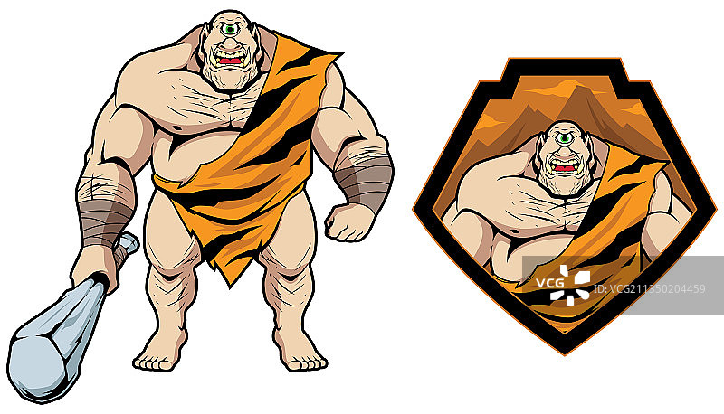 独眼巨人幻想吉祥物图片素材