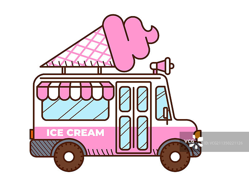 冰淇淋车图标图片素材
