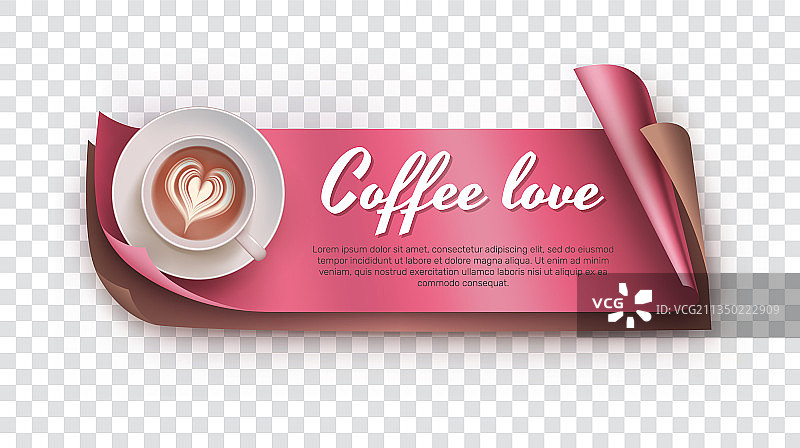 3D咖啡写实风格banner模板图片素材