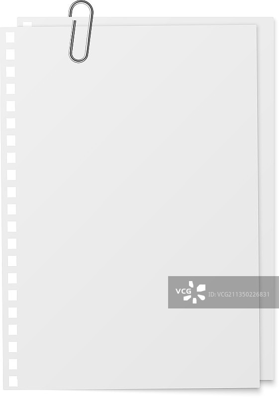 带夹子的床单逼真模型图片素材