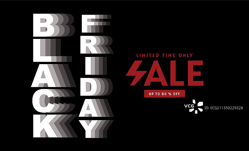 金色黑色星期五促销横幅设计模板图片素材