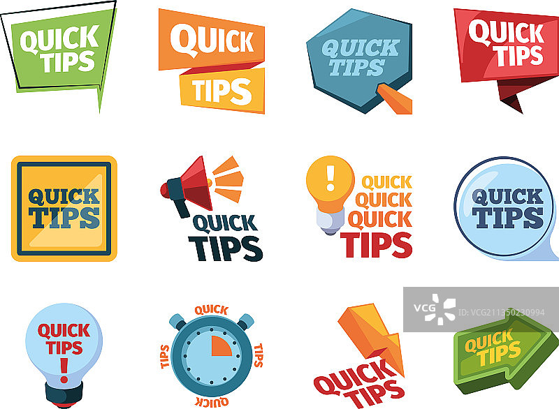 快速技巧促销标签创意提示贴纸图片素材
