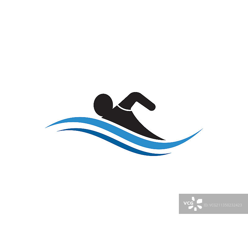 游泳运动图标设计图片素材