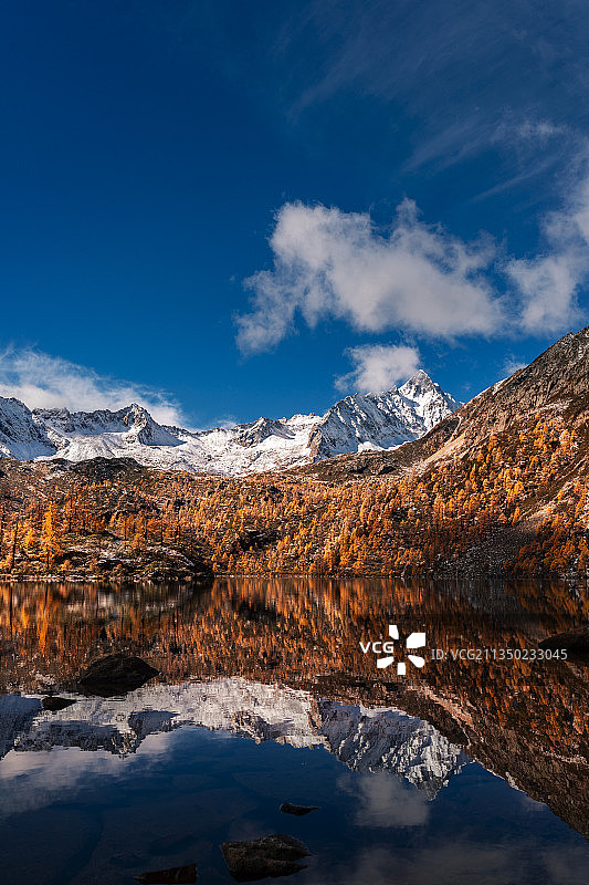 四川省丹巴党岭村葫芦海金色秋天图片素材
