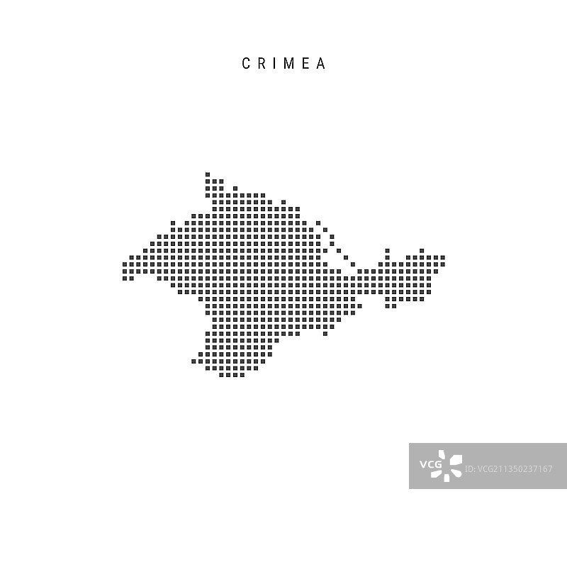 克里米亚方形点状像素地图图片素材