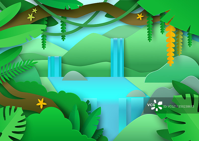 热带丛林亚马逊雨林景观图片素材