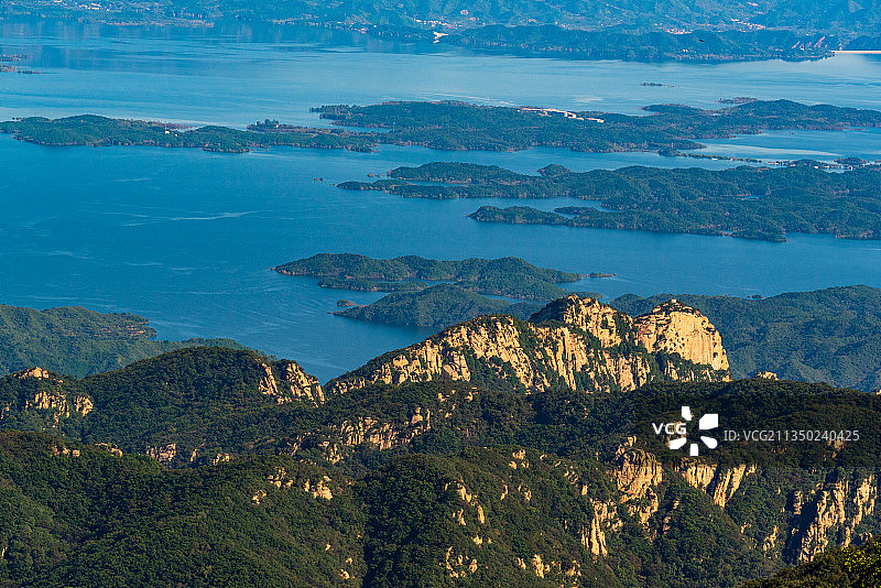 俯瞰密云水库图片素材