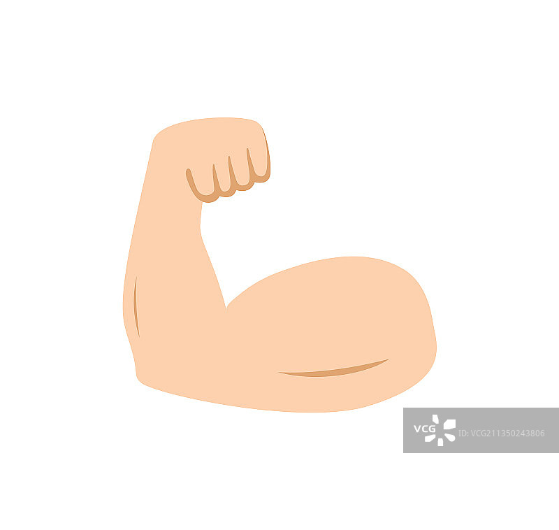 强壮的肱二头肌手臂肌肉表情符号图片素材