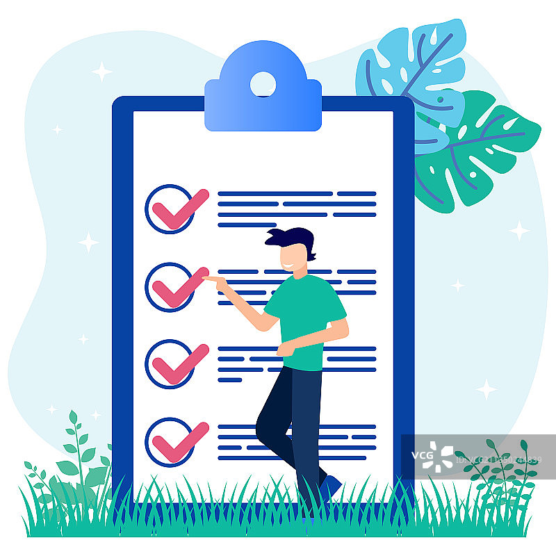 清单卡通人物图案图片素材