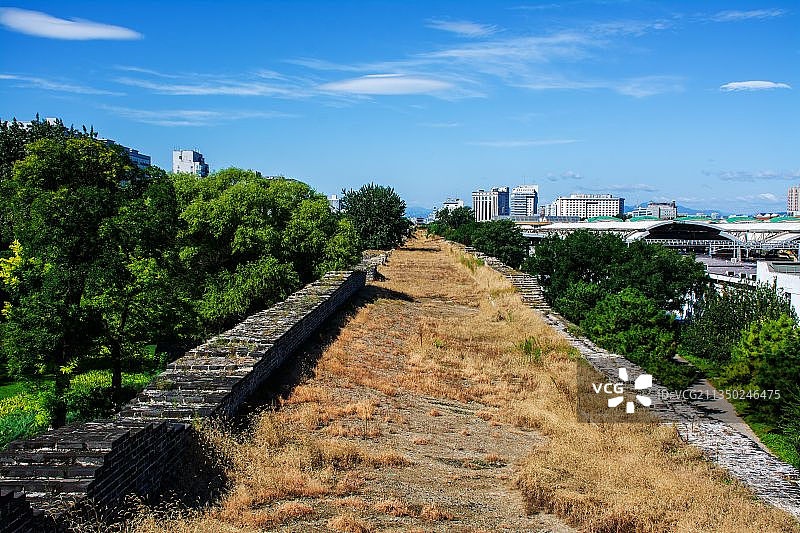 北京明北京城城墙遗迹图片素材