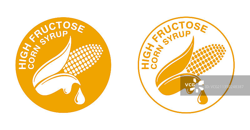 玉米糖浆甜味剂象形图图片素材