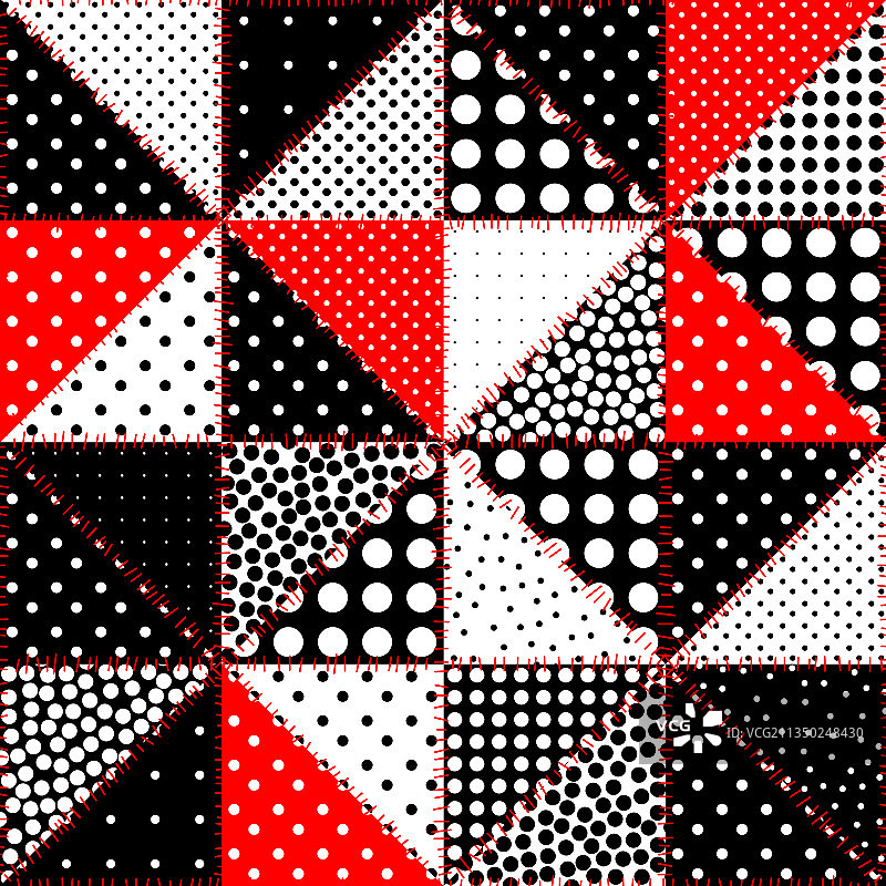 拼花织物图案无缝绗缝图片素材