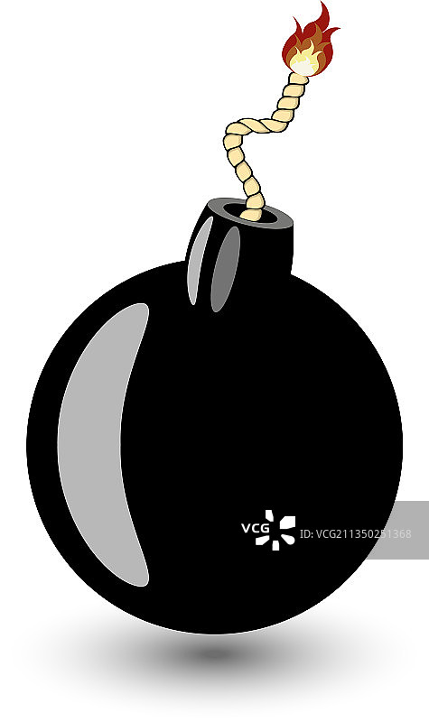 波普艺术风格的卡通火焰炸弹图片素材