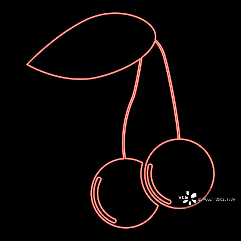 霓虹樱桃红色扁平风格图像图片素材