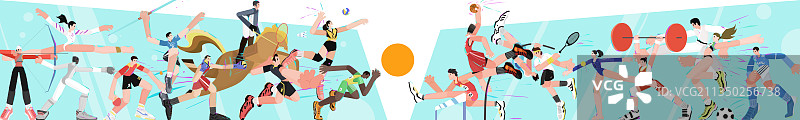 运动会插画图片素材
