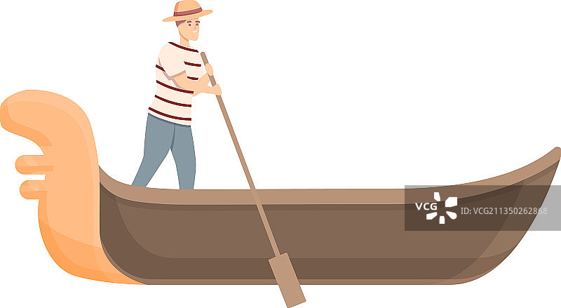 桥梁贡多拉卡通威尼斯图标图片素材