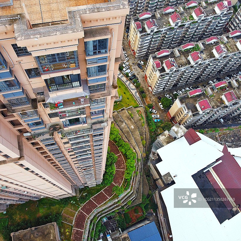 高低错落的小区图片素材