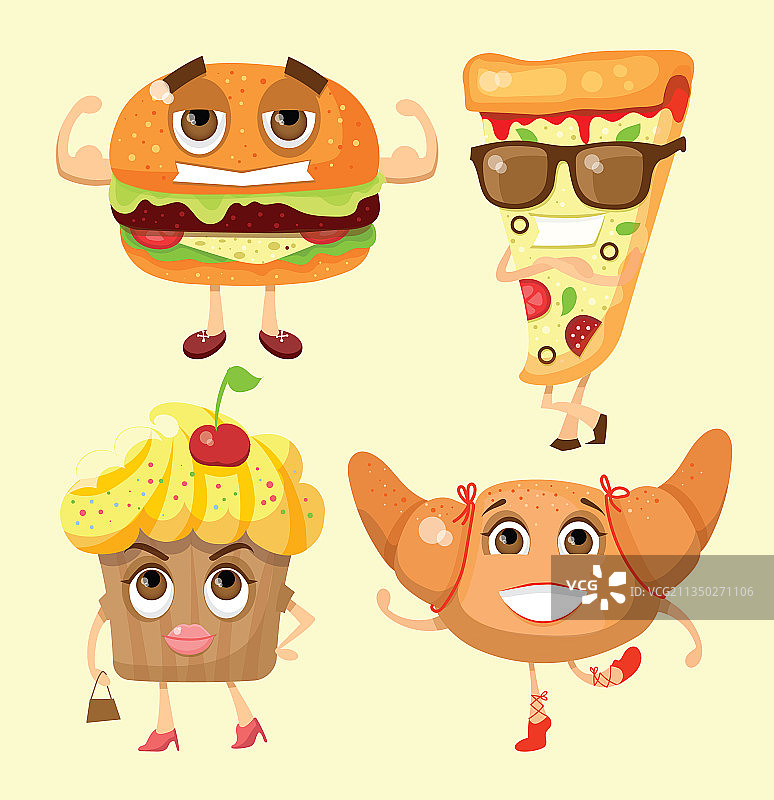卡通食物角色图片素材