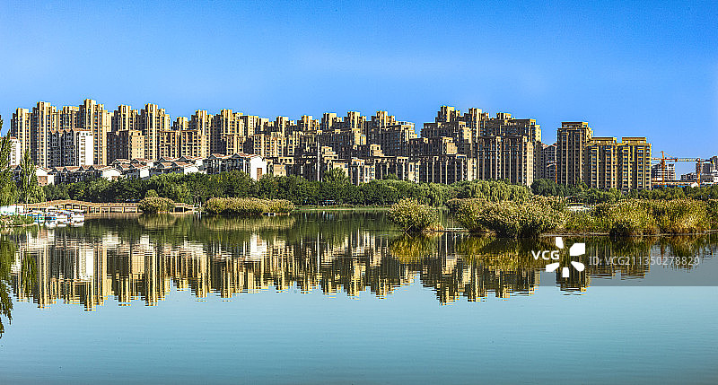 宁夏银川宝湖曲桥图片素材