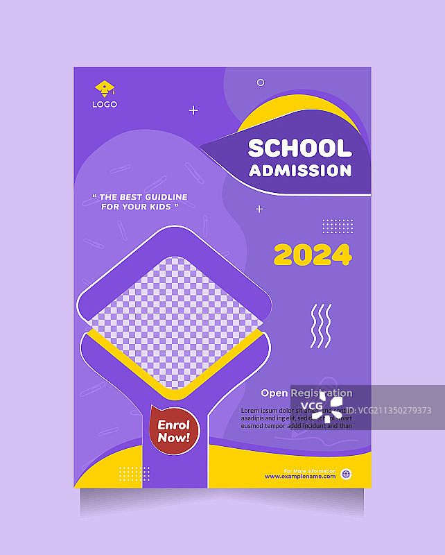 学校教育招生宣传单模板图片素材