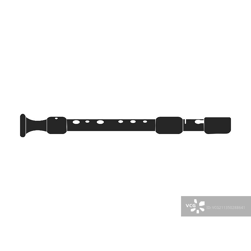 黑色长笛图标图片素材