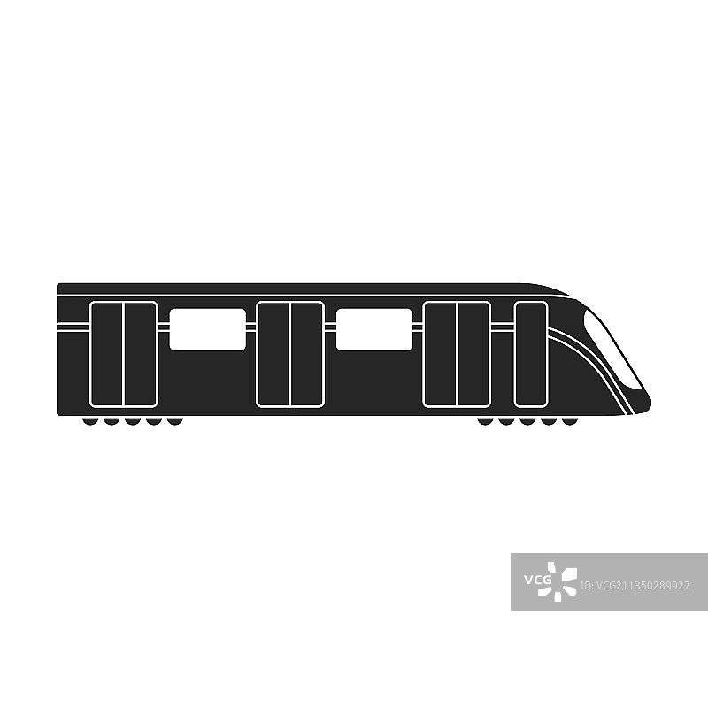 地铁列车黑色图标图片素材