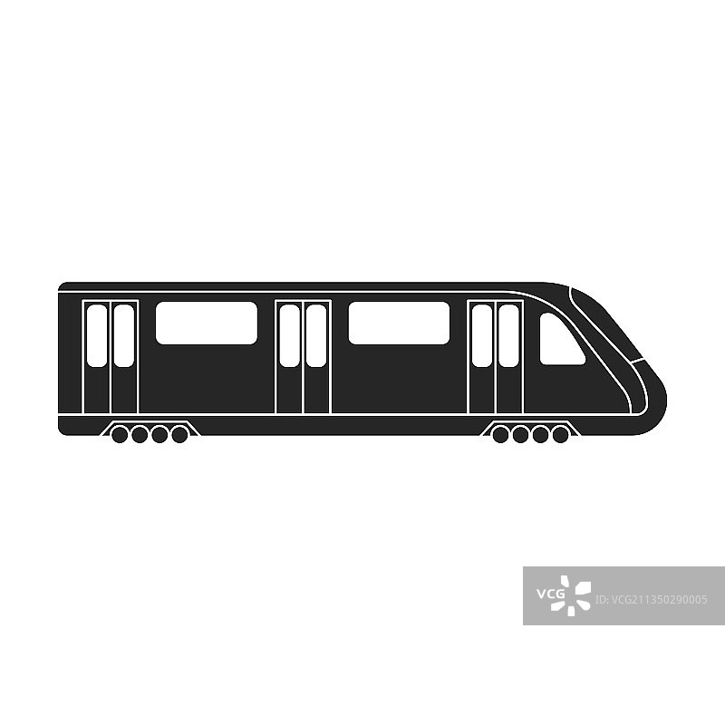 地铁列车黑色图标图片素材