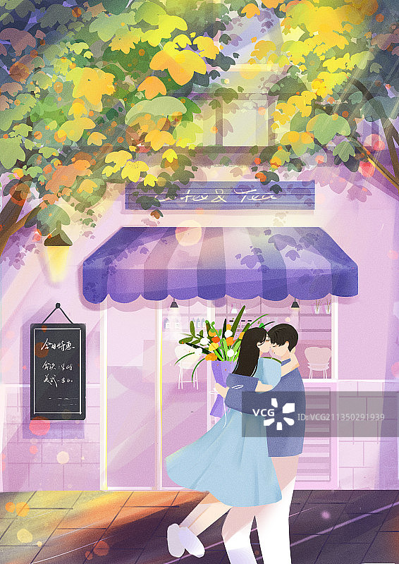 秋分节气|场景插画|建筑插画图片素材