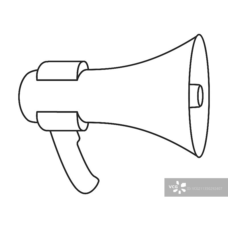 扬声器轮廓图标隔离图片素材