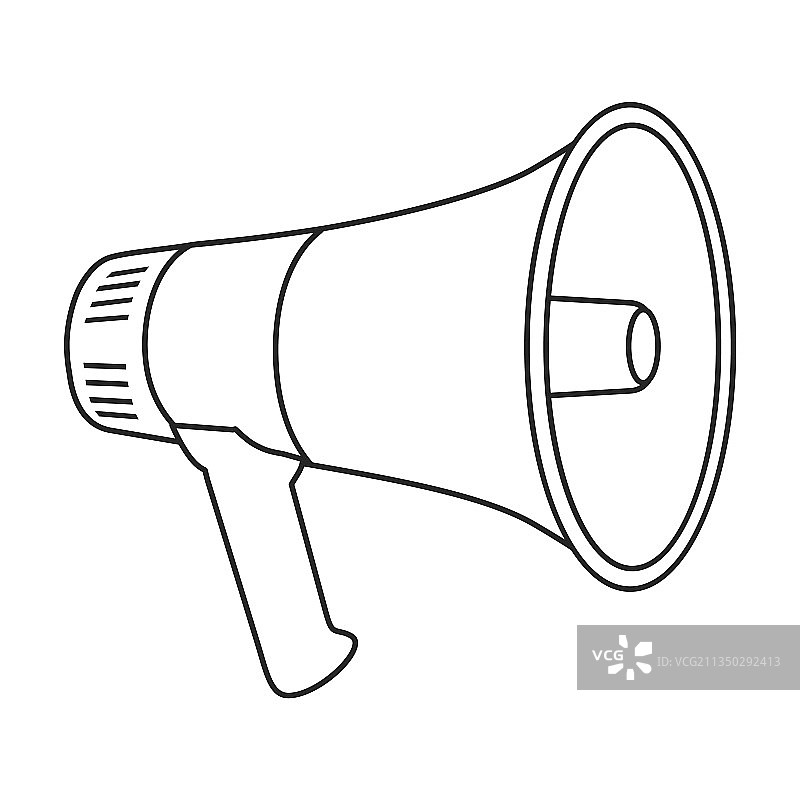 扬声器轮廓图标隔离图片素材