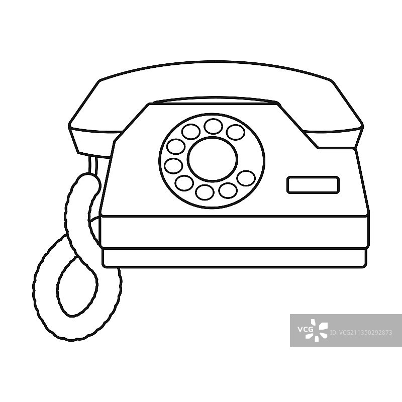 复古电话轮廓图标图片素材