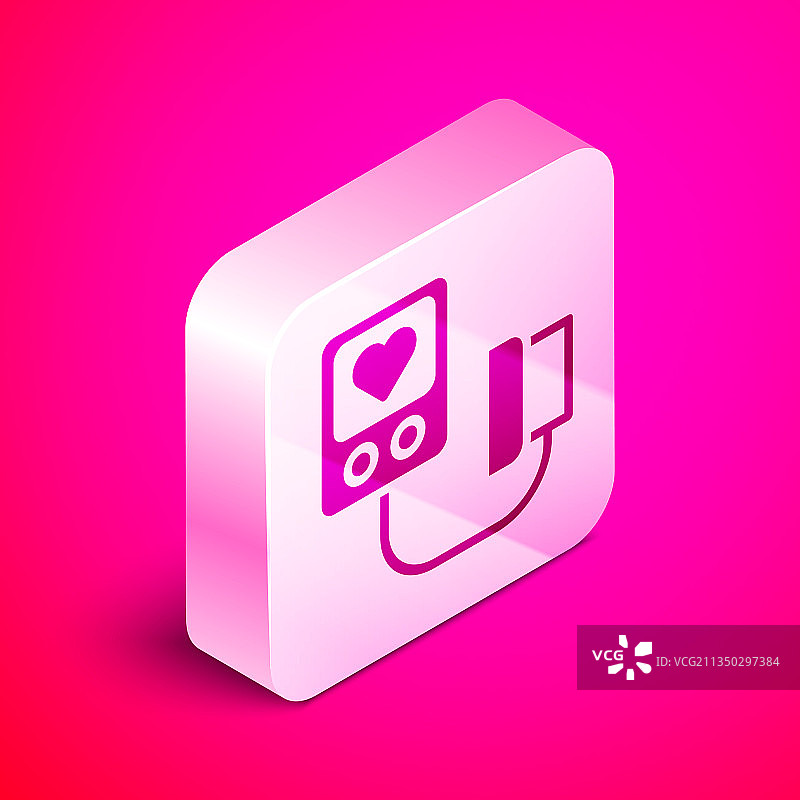 2.5D血压图标，粉色背景图片素材